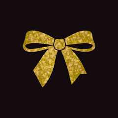 Glitter ribbon banner clipart ornament element isolated