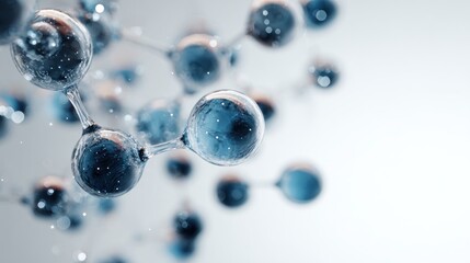 Molecular Structure Visualized with Depth of Field on a Gradient Background