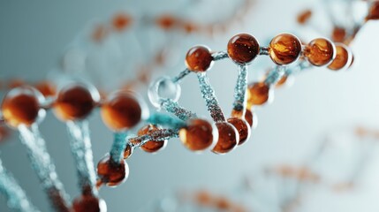 DNA strand visualization, innovative genetic research and medicine concept