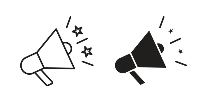 Promotion icon simple vectors in black, suitable for projects