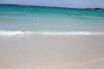 Summer time,  Beautiful sea with blue sky
