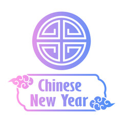 chinese new year Gradient icon