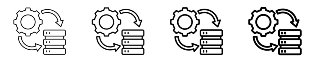 Process  Icon Set Different Style Collection