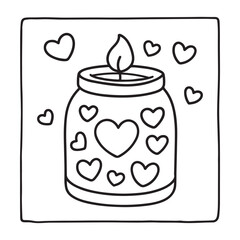 Bold and Easy Valentine's Day Coloring Page for Kids and Adults,  Cozy Love Coloring Page, Cute and Cozy, Bold and Easy, Fun Romantic, Hygge-Inspired Designs, Valentine's Day, Self-love, Victor art.