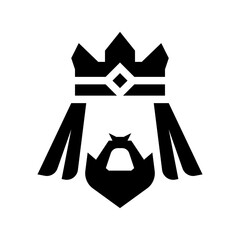 King logo with crown and beard