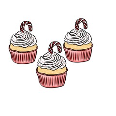 Christmas Cupcakes with Candy Canes
 
