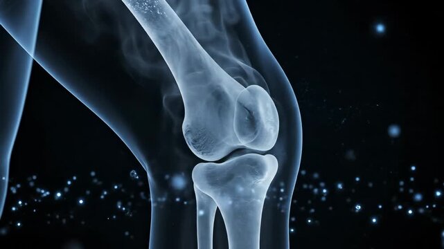 Knee Joint Pain and Inflammation A Detailed 3D Medical Animation of Human Anatomy.