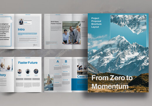 Blue Studio Promo Marketing Project Proposal Brochure Layout