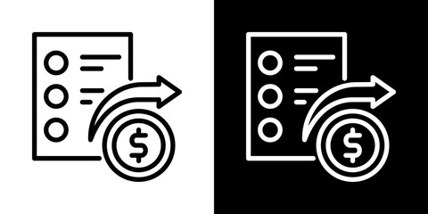 Planner Icon Of Flat Black And White Style 