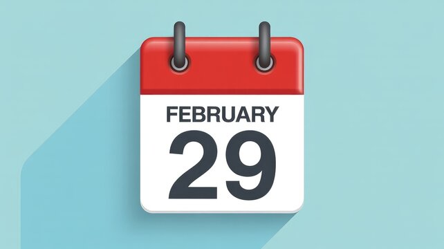 Mark your leap year events with this cool February 29 calendar reminder, ideal for social media, event promotions and time management concepts