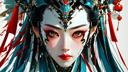 Mystical Portrait with Ethereal Beauty