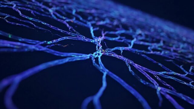 Showcasing the harmonious interplay of light and color within a digital realm, creating a mesmerizing, non representational animation, perfect for backgrounds.