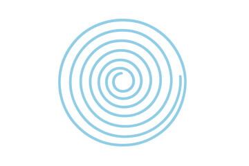 Abstract blue spiral creating a mesmerizing hypnotic effect. Dizzying swirl design representing consciousness, mental states, and energy fields