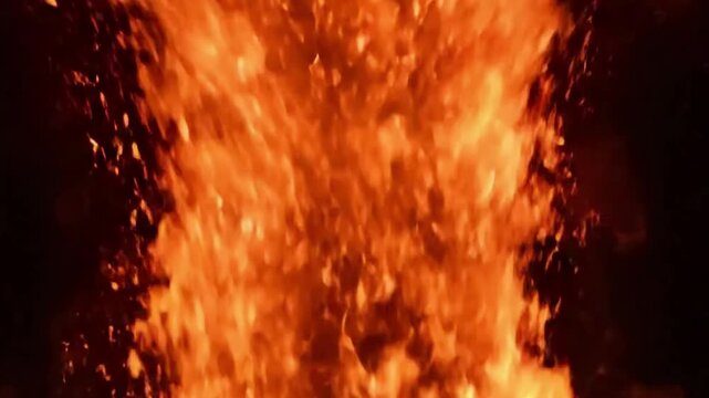 Intense, controlled fire effect, suitable for overlay or background, demonstrating vibrant luminosity and dynamic energy. Providing a versatile visual element that evokes power, passion, and a?