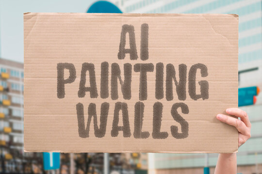"AI Painting Walls" Robots apply coatings evenly across interior and exterior surfaces. PAINTING. PAINTER. WALL. ROBOT. COAT.