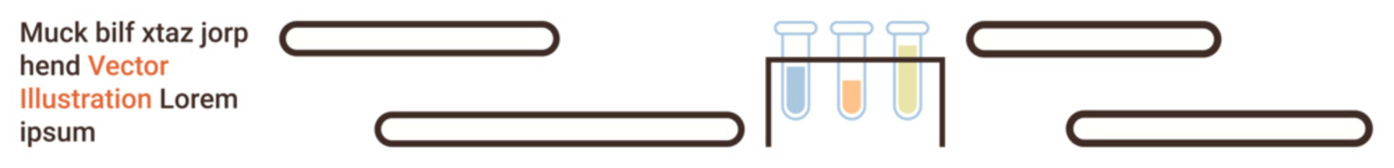 Scientific research, education, laboratory testing, chemical analysis, biotechnology, healthcare. Three test tubes with colorful liquids, and blank text spaces. Scientific research and education