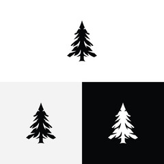 Obraz premium Creative Modern Pine Simple Logo Design