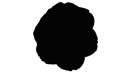 Abstract black cloud shape for design overlays, atmospheric effects, mysterious dark concept, spooky