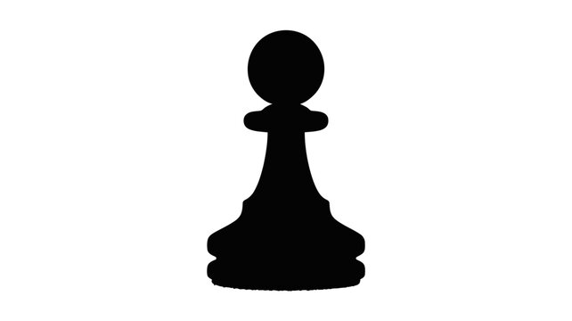 Strategic pawn piece for chess game, design element for board game tournament promotion