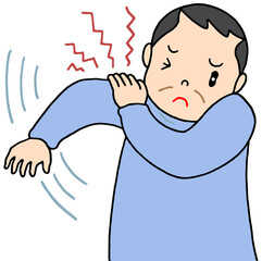 病気・疾患のイラスト - 肩痛・肩こり・五十肩・四十肩