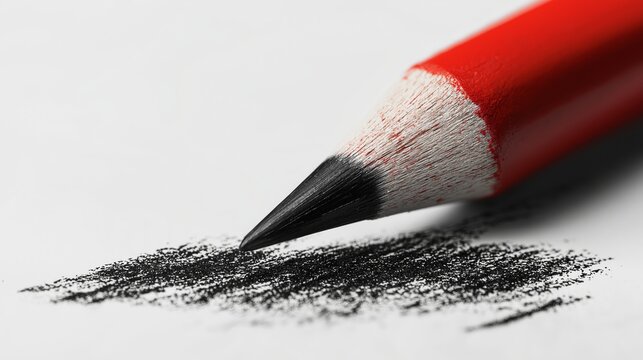 Pencil Texture Annotation Lines Isolated Black and Red Pointing Lines for Design and Notes