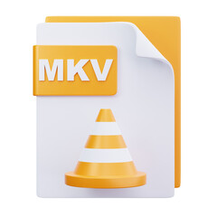 3D MKV Video File Playback Icon