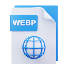 3D WEBP Image Web File Icon