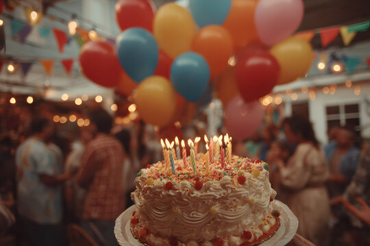 happy birthday party white background