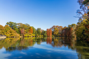 Beautiful Piedmont Park in autumn, Atlanta, Georgia