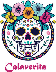 calaverita literaria logo icon vector .