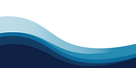 Sea waves layered vector background illustration