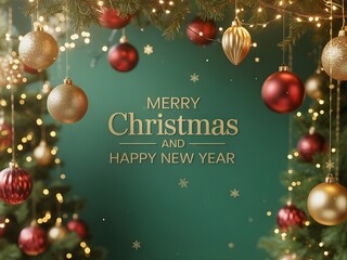 Merry Christmas and happy New Year background