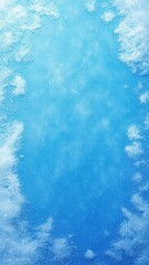 Obraz premium Stunning Closeup Texture of Pure Blue Ice with Intricate Frost Patterns Ideal for Winter Design Backgrounds and Cold Temperature Visuals