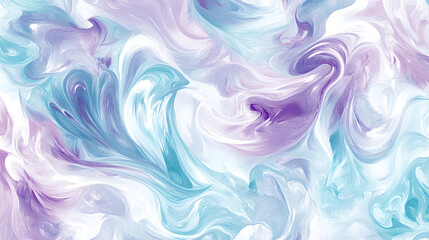 Obraz premium Abstract Fluid Art with Watercolor Swirls in Shades of Teal, Violet, and Pale Pink Marble Ink Texture Background