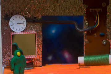 santa claus on the roof