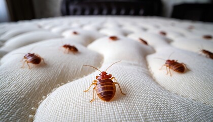 Bed Bugs on a Mattress Dealing with a Pest Infestation at Home