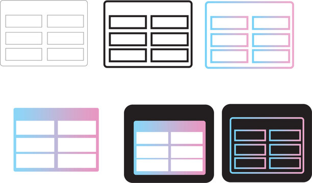 Clean and adaptable vector illustrating data tables and grids, perfect for infographic projects