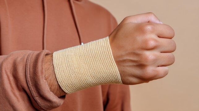 A young male with a bandaged wrist, showing determination and resilience against setbacks. - Powered by Adobe