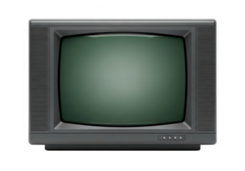 Vintage Television Set with Static Screen Display.