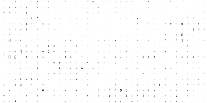 abstract binary code cyberspace white background design vector