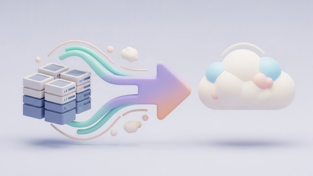 Simplified data migration pathway between local server and cloud platform interface