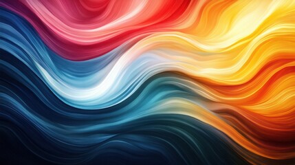 Obraz premium Abstract colorful waves flowing, vibrant background, design element