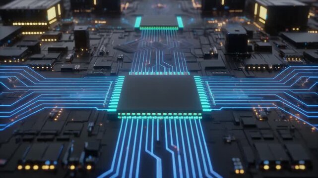 Futuristic server. Abstract background circuit board futuristic server. Can be used as digit