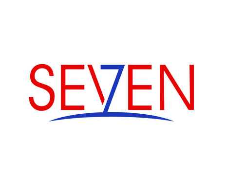 seven icon logo,seven letter,seven initial,seven nomber,seven monogram