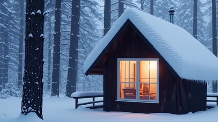 Cozy Cabin in Winter Wonderland - A Serene Escape.