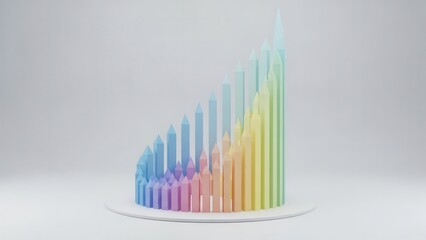 business graph on white background ilustration