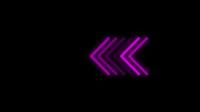 Left Clean arrow motion graphic animation, smooth loop pointer icon, minimal arrow element for media and UI projects
