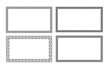 Design element border unique abstract isolated