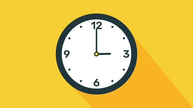 15 minute fast clock time watch countdown and motion design video