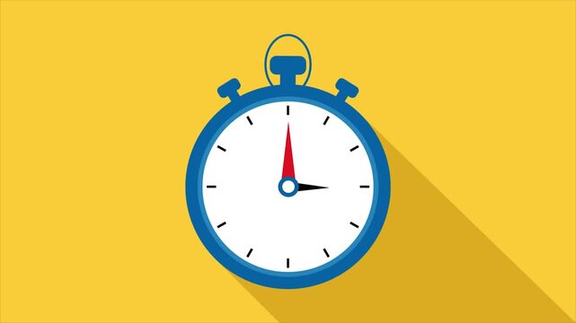 15 minute fast clock time watch countdown and motion design video